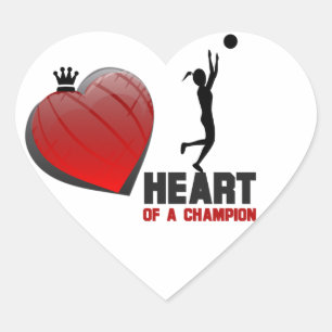 Herz ein der Meister-Damen-Basketball-Aufkleber Herz-Aufkleber