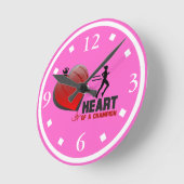 Herz einer Champion Lady Runner Wall Uhr (Winkel)
