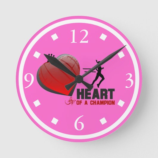 Herz einer Champion Lady Runner Wall Uhr (Vorderseite)