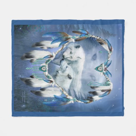 Herz einer Kunst-Decke des Wolf-3 Fleecedecke (Vorderseite (Horizontal))