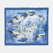Herz einer Kunst-Fleece-Decke des Wolf-4 Fleecedecke (Vorderseite (Horizontal))