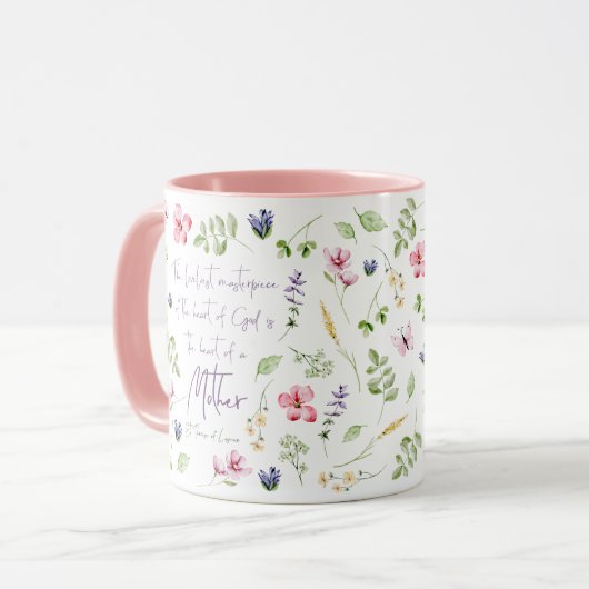 Herz einer Mutter-Tasse Tasse (Vorderseite Links)