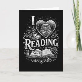 Herz eines Buchliebhabers Feiertagskarte