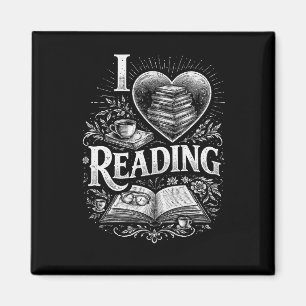 Herz eines Buchliebhabers Magnet