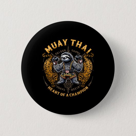 Herz eines Champions - Kickboxen und Muay Thai Lan Button (Vorderseite)