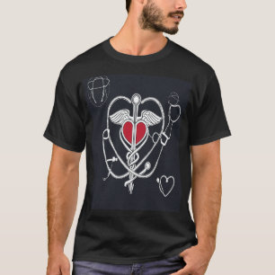Herz eines Heilers - Medizinisches Symbol Stethosk T-Shirt