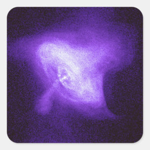 Herz eines Krabbennebels Klassischer Rundsticker Quadratischer Aufkleber