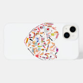 Herz eines Manikürs für Nageltechniker Case-Mate iPhone Hülle (Rückseite (Horizontal))