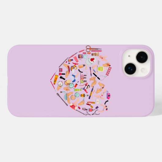 Herz eines Manikürs für Nageltechniker Case-Mate iPhone Hülle (Rückseite (Horizontal))