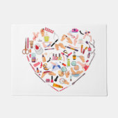 Herz eines Manikürs für Nageltechniker Fußmatte (Vorderseite)