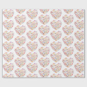 Herz eines Manikürs für Nageltechniker Geschenkpapier (Flach)
