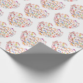 Herz eines Manikürs für Nageltechniker Geschenkpapier (Ecke)