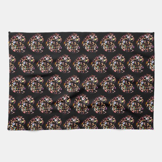 Herz eines Manikürs für Nageltechniker Geschirrtuch (Horizontal)