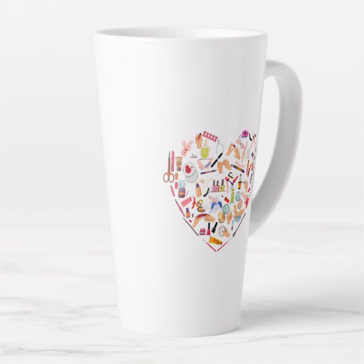 Herz eines Manikürs für Nageltechniker Milchtasse (Rechte Ecke)