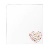 Herz eines Manikürs für Nageltechniker Notizblock (Vorderseite)