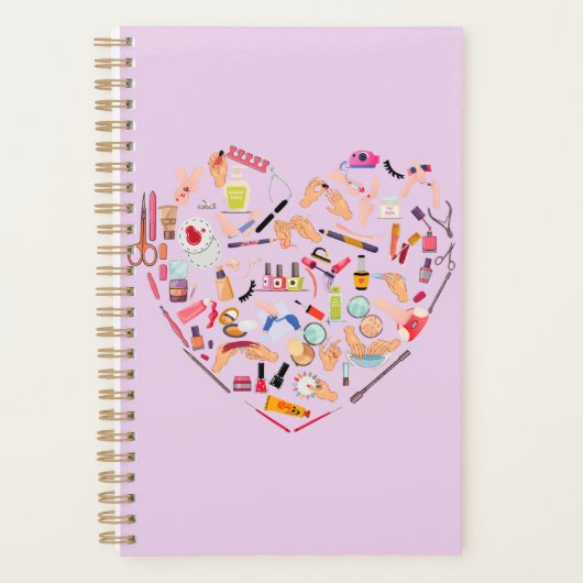 Herz eines Manikürs für Nageltechniker Planer (Vorderseite)