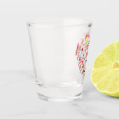 Herz eines Manikürs für Nageltechniker Schnapsglas (Links)