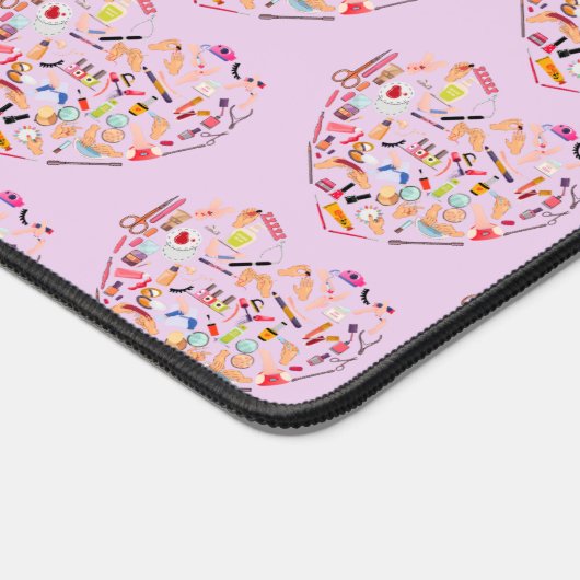 Herz eines Manikürs für Nageltechniker Schreibtischunterlage (Ecke)