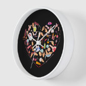 Herz eines Manikürs für Nageltechniker Uhr (Winkel)