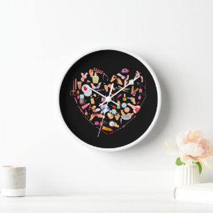 Herz eines Manikürs für Nageltechniker Uhr