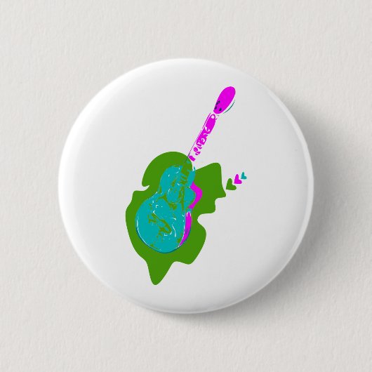 Herz eines Musikers Button (Vorderseite)