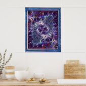 Herz eines psychedelischen Frenzy Var 2 Art Print Poster (Küche)