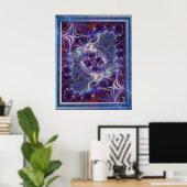 Herz eines psychedelischen Frenzy Var 2 Art Print Poster (Heimbüro)