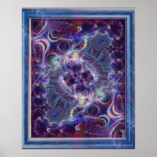 Herz eines psychedelischen Kunst-Druckes Poster