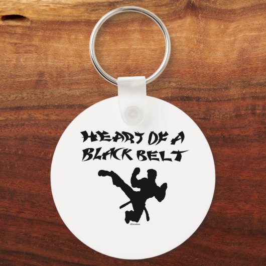 Herz eines schwarzen Gürtels Schlüsselanhänger (Vorderseite)