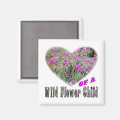 Herz eines Wildkind der Blume Magnet (Vorderseite/Rückseite)