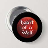 Herz eines Wolf Knopf Button (Vorne & Hinten)