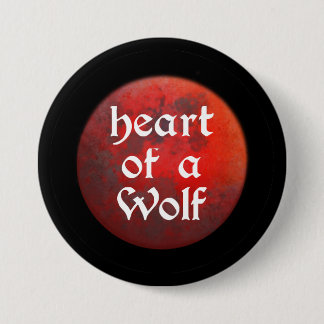 Herz eines Wolf Knopf Button