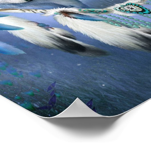 Herz eines Wolfs 3 Kunstgedicht/Print Poster (Ecke)