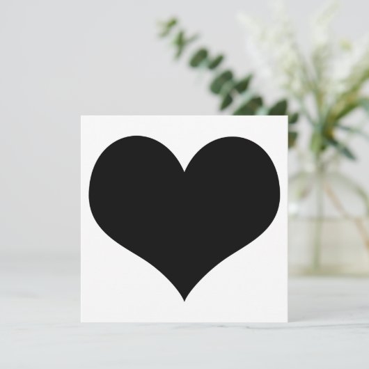 Herz Einladung (Stehend Vorderseite)