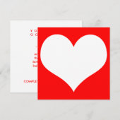 Herz Einladung (Vorne/Hinten)