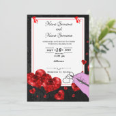 Herz Einladung (Stehend Vorderseite)