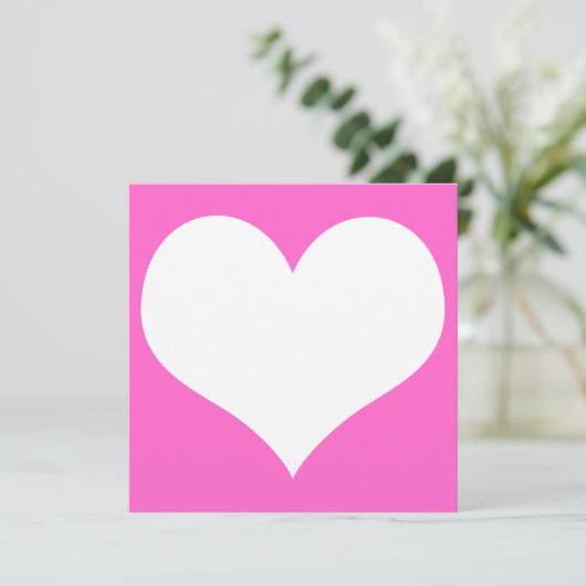 Herz Einladung (Stehend Vorderseite)