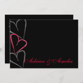 Herz-Einladung Einladung (Vorne/Hinten)