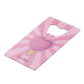 Herz-Eiscreme-Stick Geldbeutel Flaschenöffner (Vorderseite Schrägansicht)