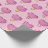 Herz-Eiscreme-Stick Geschenkpapier (Ecke)