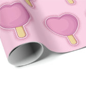 Herz-Eiscreme-Stick Geschenkpapier (Rolleneckpunkt)