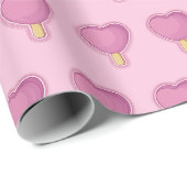 Herz-Eiscreme-Stick Geschenkpapier (Rolleneckpunkt)