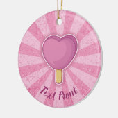 Herz-Eiscreme-Stick Keramik Ornament (Links)