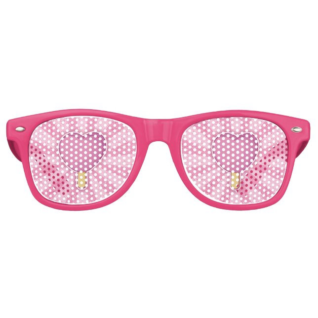 Herz-Eiscreme-Stick Partybrille (Vorderseite)