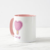 Herz-Eiscremestick Tasse (Vorderseite Links)