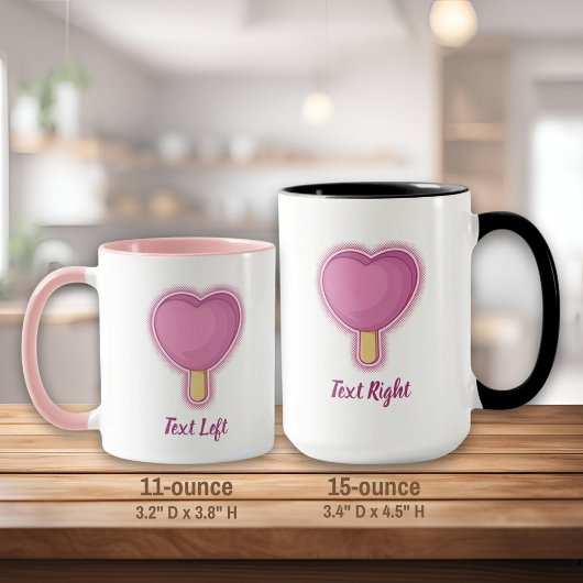 Herz-Eiscremestick Tasse