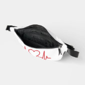 Herz EKG individuelle Name & Beruf Bauchtasche (Offen)