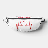 Herz EKG individuelle Name & Beruf Bauchtasche (Ablage )