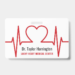 Herz EKG kundenspezifische Text- und Foto-Abzeiche Ausweis