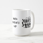 Herz EKG Nurse Squad | Funny Nurse Kaffeetasse (VorderseiteRechts)